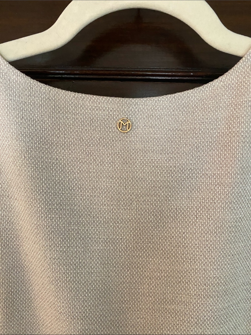 Marie Oliver Cream V-Neck Textured Dress - Picture 5 of 7